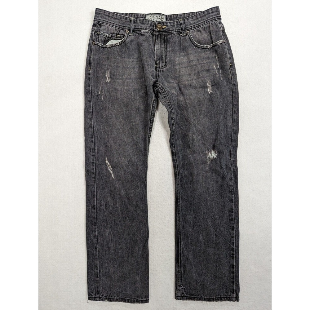 Jordan Craig Mens Jeans Size 34 x 32 Cotton Black Distressed